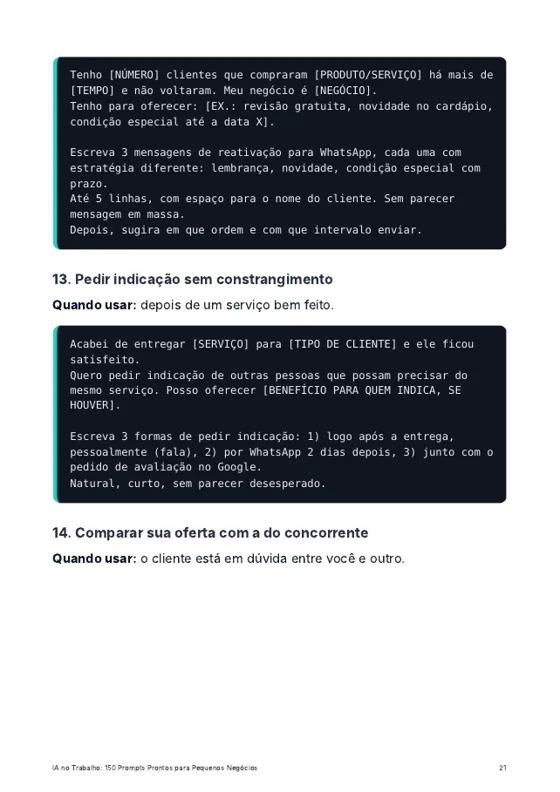 Página de exemplo do guia