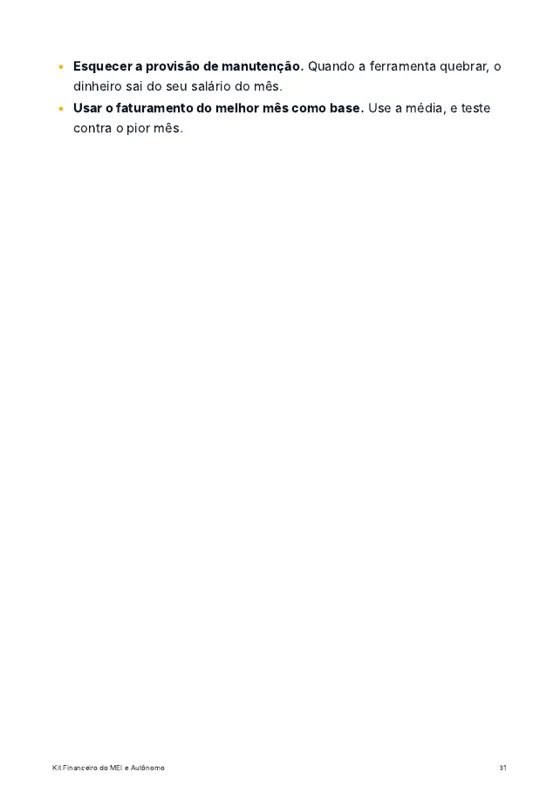 Página de exemplo do guia